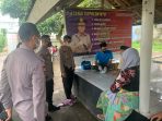 Vaksinasi lansia di Mapolsek Kediri, Dirangkaikan dengan Penyerahan Bantuan Sembako
