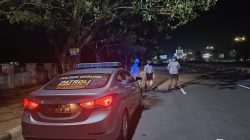 Cipta Kondisi, Polsek Gerung Gelar Patroli Blue Light