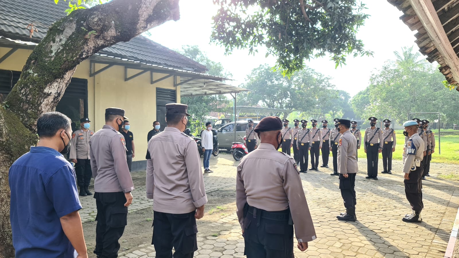 Polsek Gerung Terima 15 Siswa SPN Belanting Polda NTB, Laksanakan Latja di Polsek Gerung