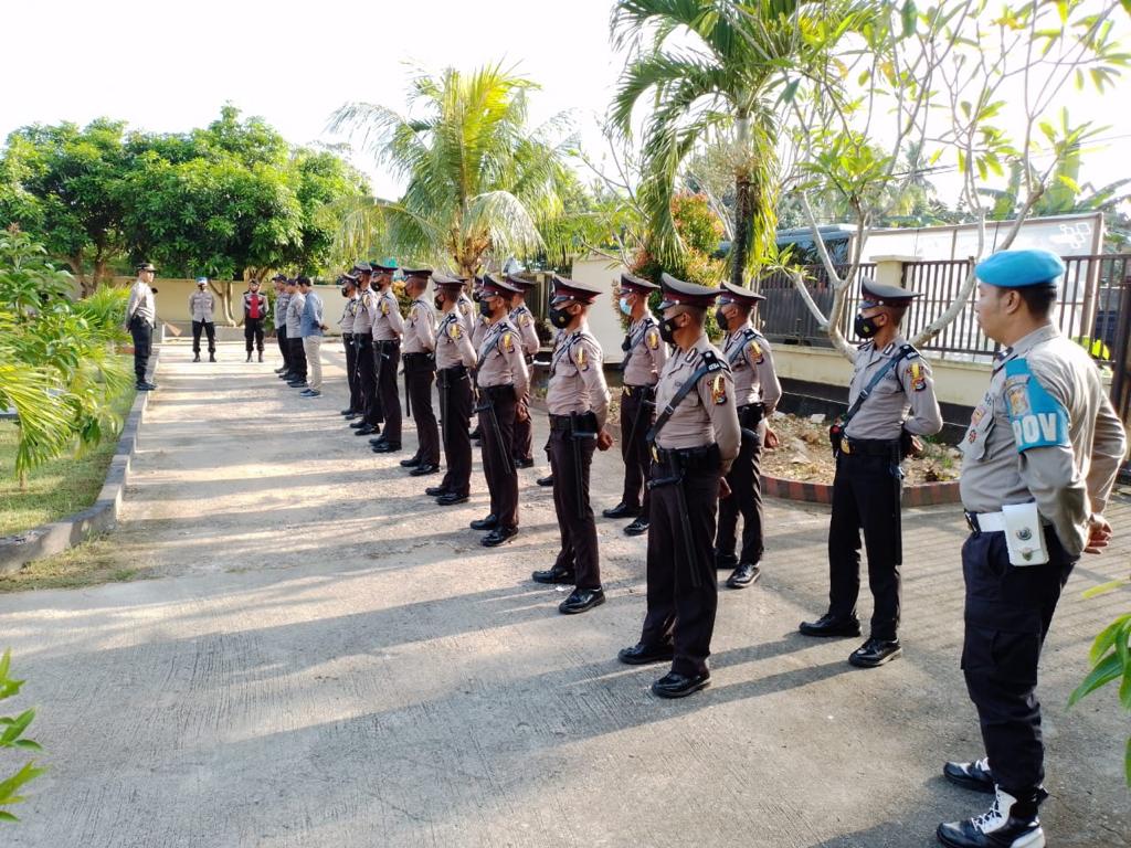 Polsek lembar Terima Siswa Latja SPN Belanting Polda NTB