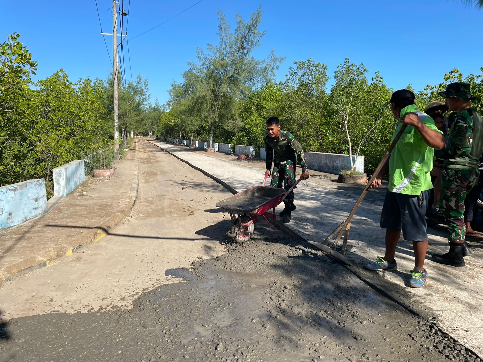 Progres kegiatan Fisik Latsitardanus XLII di Lembar, Hampir Rampung