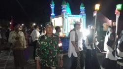 Babinsa Bersama Bahabinkamtibmas Amanakan Jalannya Pawai Takbiran Idul Adha di Wilayah Cakranegara