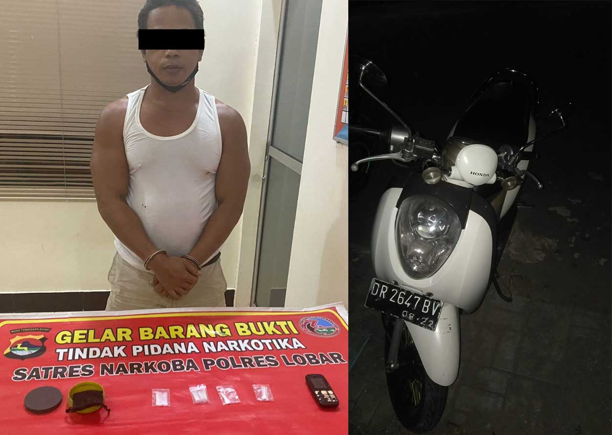 Sat Resnarkoba Polres Lobar Gulung Dua Terduga Pelaku Penjual dan Pengedar Narkoba di Batulayar