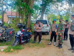 Jaga Keamanan Pelaksanan Pujawali, Danpos Ramil Bersama Polsek Labuapi Kuatkan Sinergitas