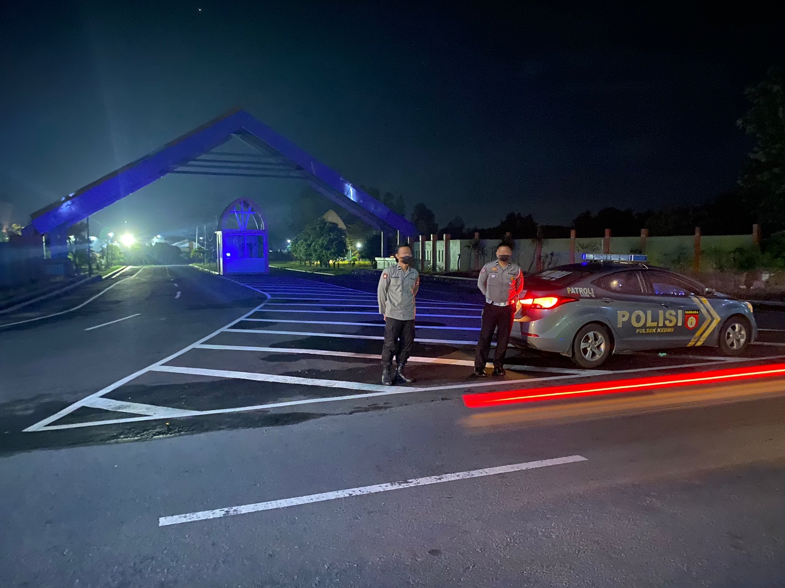 Kegiatan Patroli Blue Light Polsek Kediri, di