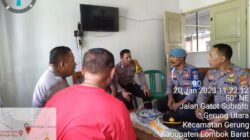 Pelaksanaan Program Jumat Curhat Kapolsek Gerung, Sambangi Kediaman Camat Gerung