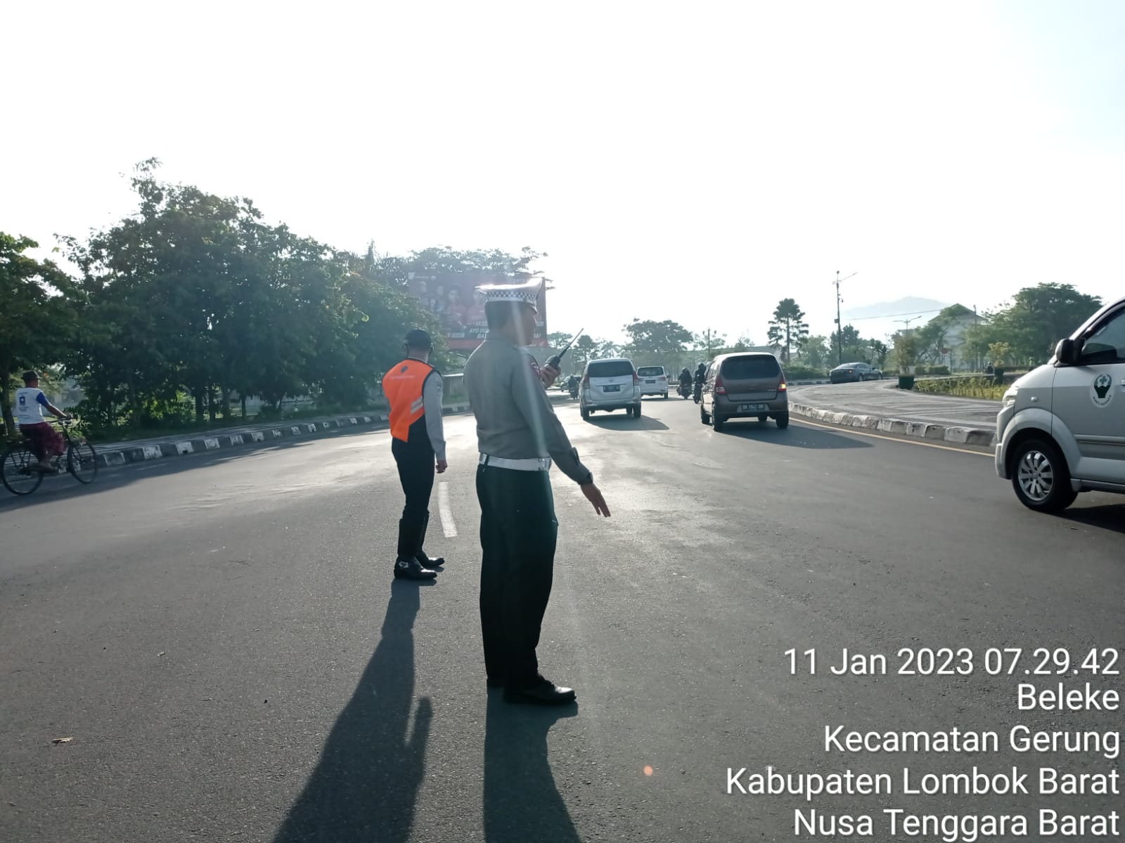 Strong Point Pagi Bersama di Lombok Barat, Sinergitas Polri dan Dishub